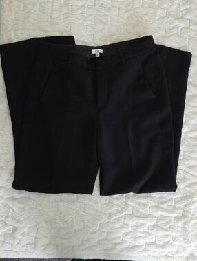 Vince Black Tuxedo Stripe Trousers, Size 6, Tailored Straight Leg